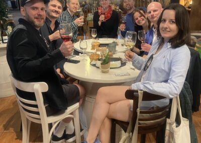 Happy LGBTQ+ couple enjoying a wine tasting experience in Gran Canaria