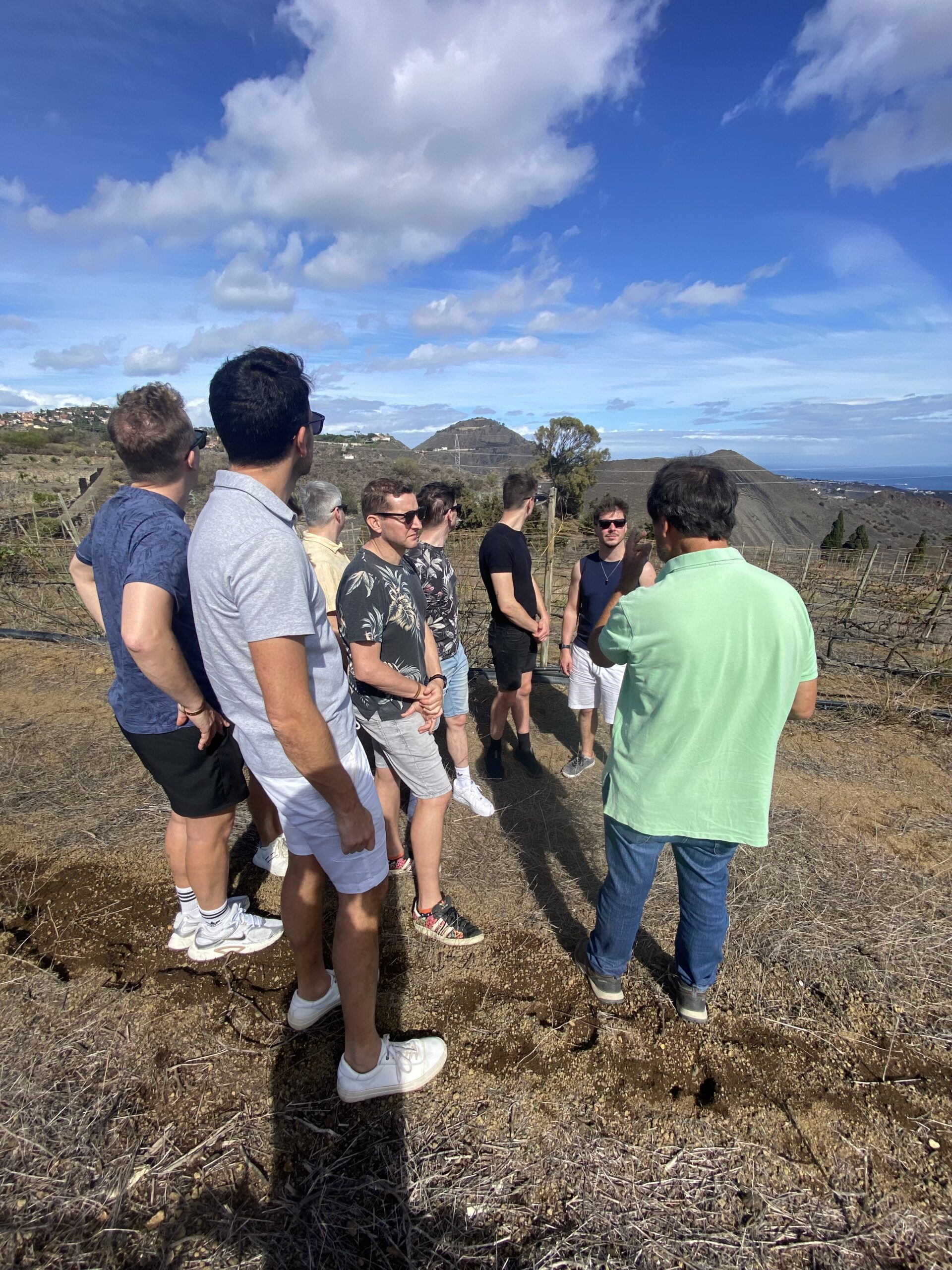 Volcanic landscape of Gran Canaria with mountains and natural scenery inland